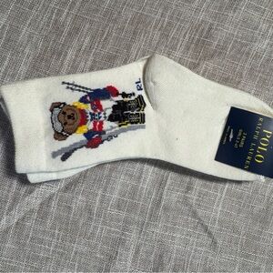 Polo Ralph Lauren Girls Socks 3 Pack Ski Bear Size 2-4T